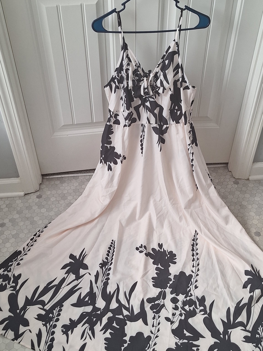 Black & White Floral Maxi Dress